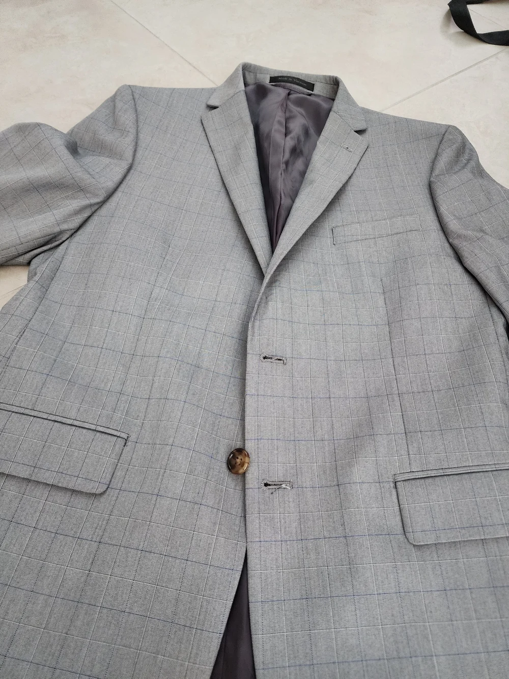 Ralph Lauren Gray Windowpane Kids Suit Jacket & Pants